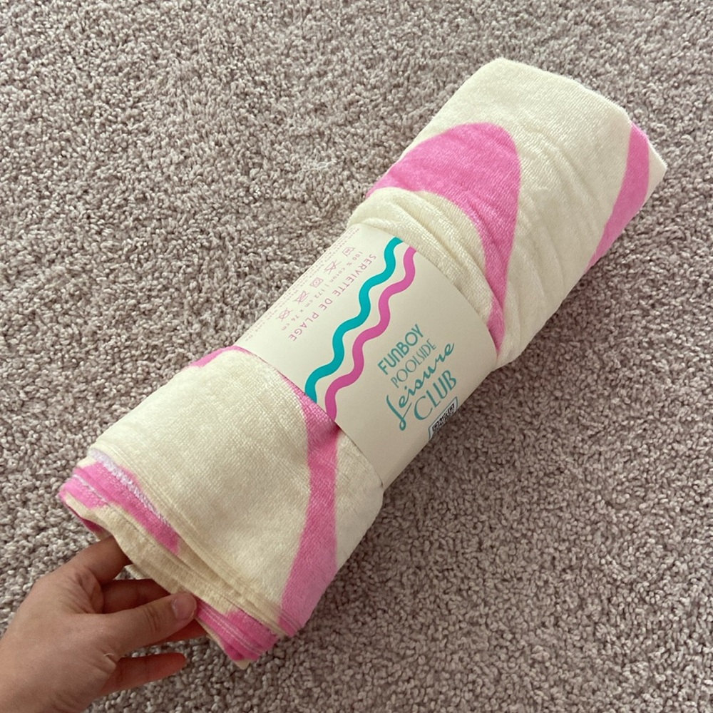 Fun boy beach towel.